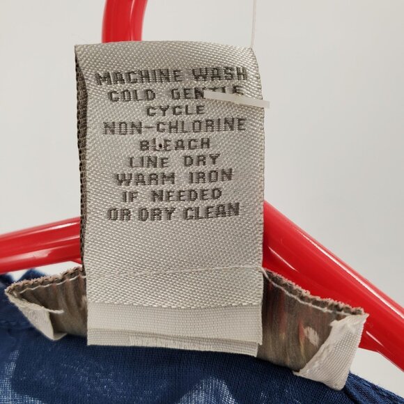 Tweeds Sleeveless Top Ruffled Front Women's Size Medium Blue New - Picture 6 of 7